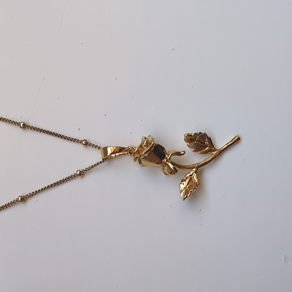 Marrin Costello gold plated rose necklace